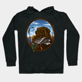 Labrador Retriever With Mallard Duck Hunting Hoodie